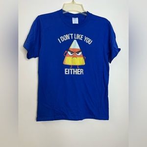 2/$20 ⭐ I Dont't Like You Either Funny Blue T Shirt Size 11/12